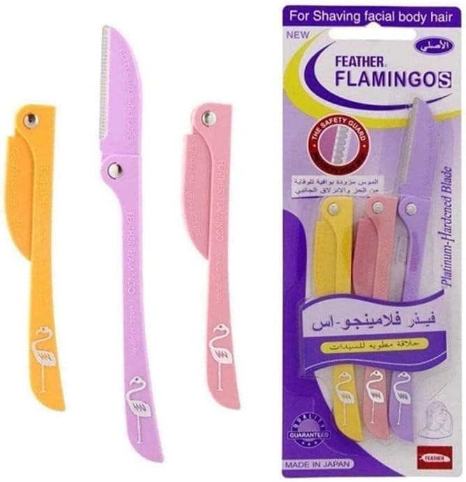 شفرة حلاقة نسائية فيذر فلامينجو - لحلاقة الوجه والجسم